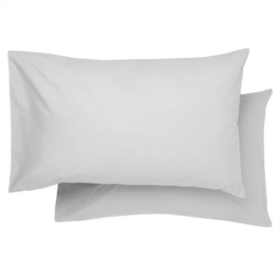 Tu Soft Grey Cotton-rich Pillowcase Pair