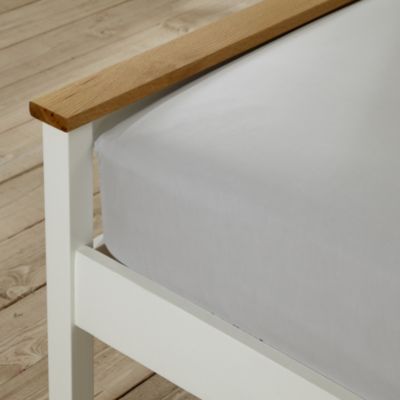 Tu Soft Grey Cotton-rich Fitted Sheet