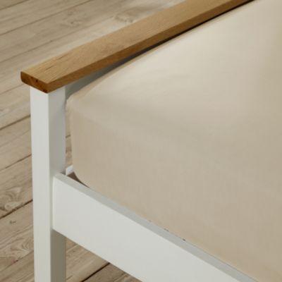 Tu Oyster Cotton-rich Fitted Sheet