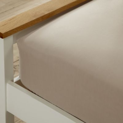 Tu Pebble Cotton-rich Fitted Sheet