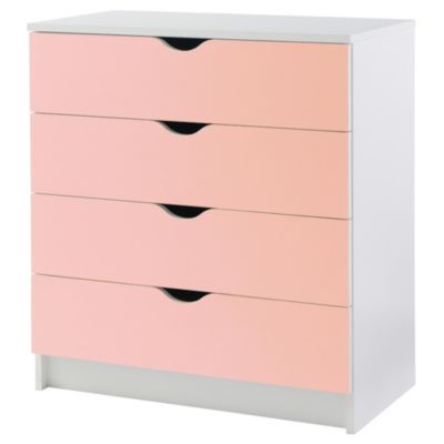 Aston Pink 4-drawer Chest of Drawers