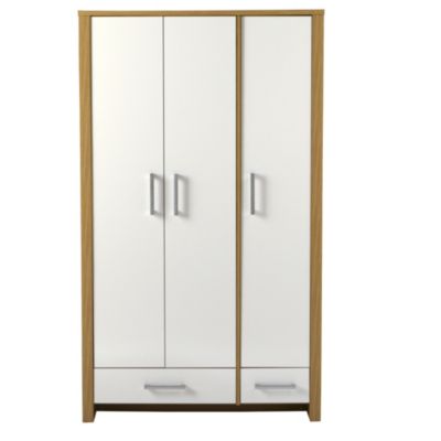Tivoli Cream High Gloss 3-door 2-drawer Wardrobe
