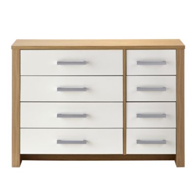 Tivoli Cream High Gloss 4+4 Drawer Chest of Drawers