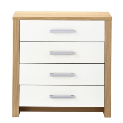 Tivoli Cream High Gloss 4-drawer Chest of Drawers