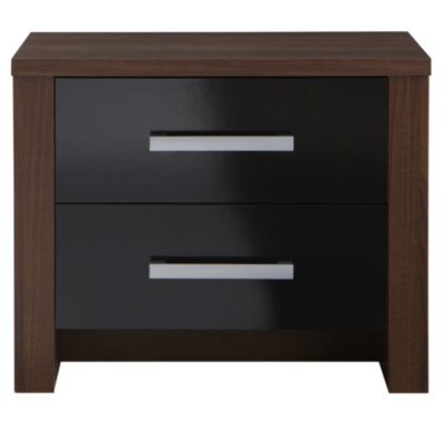Tivoli Black High Gloss Bedside Cabinet