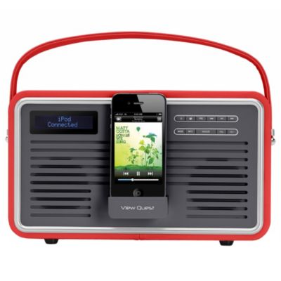View Retro DAB Radio with iPhone Dock Red