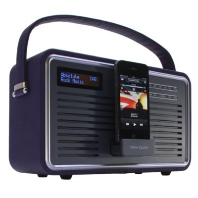 View Retro DAB Radio with iPhone Dock Purple