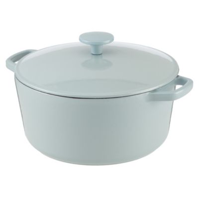 Cook's Collection Blue 5L Cast Iron Casserole Dish
