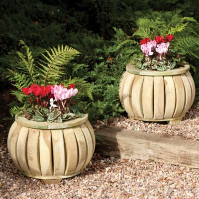 Rowlinson Marberry Ball Planter 2-pack
