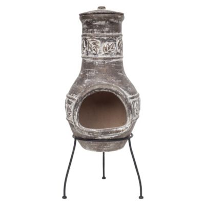 La Hacienda Maple Leaf Medium Clay Chimenea