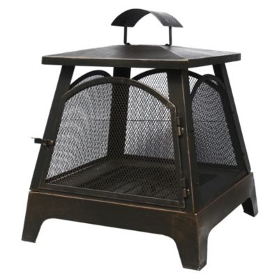 La Hacienda Steel Outdoor Fireplace