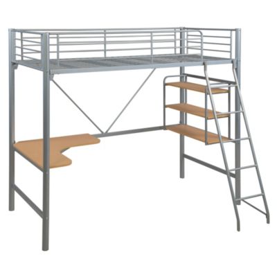 Silver Metal High Sleeper and Workstation