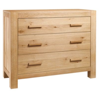 Hatfield Washed Oak Veneer 3-drawer Wide Chest