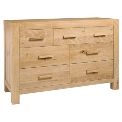 Hatfield Washed Oak veneer 3+4 Drawer Chest of Drawers