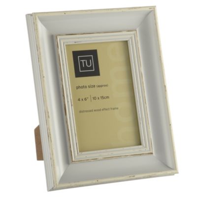 Tu Grey Distressed Wood Effect Frame 4x6"