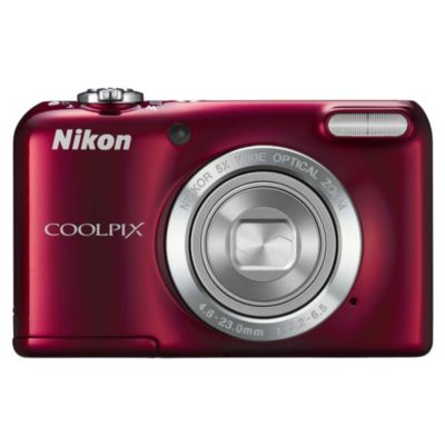 Nikon Coolpix L27 16.1MP 5x Optical Zoom 2.7" LCD Red Compact Digital Camera