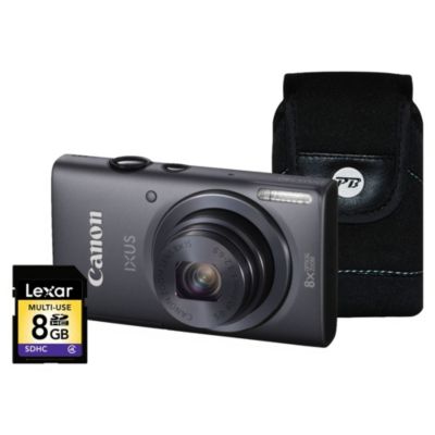 Canon Ixus 140 HS Grey Camera Kit inc 8GB SD Card and Case